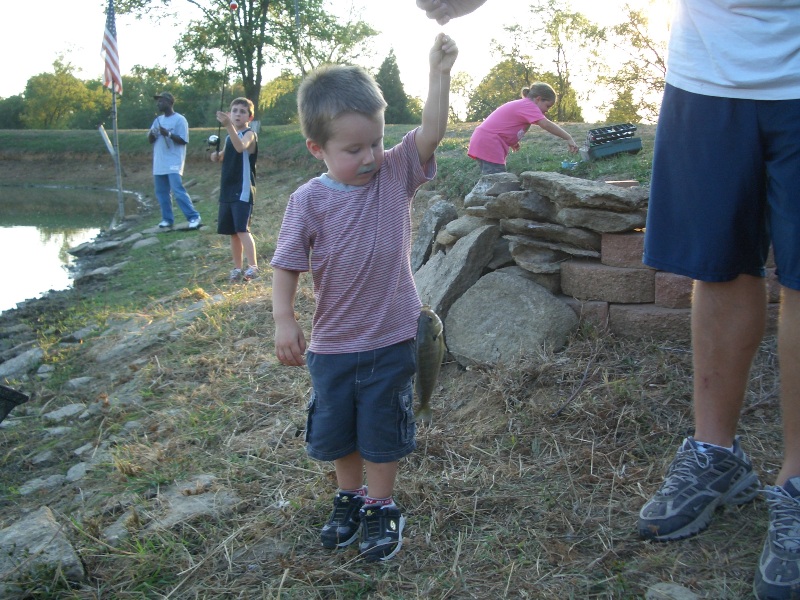 Eli's first fish, October 2007
